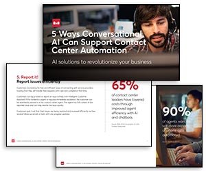 eBook: 5 Ways Conversational  AI Can Support Contact Center Automation Thumbnail