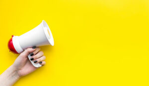 A photo of a megaphone