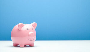 A photo of a piggy bank