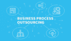 Illustration with the words business process outsourcing