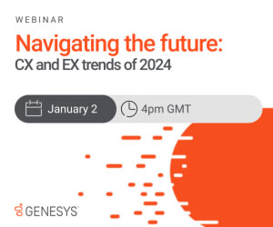 Genesys Webinar Banner - Navigating the future: CX and EX trends of 2024