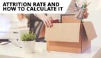 Attrition Rate and How to calculate it with person packing up desk