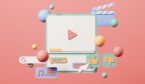 Video concept illustration with video player