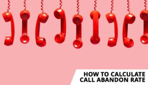 Call abandon concept with red phones hanging