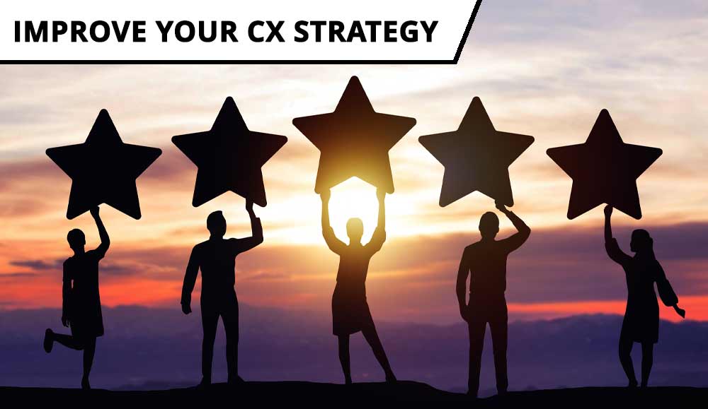 Silhouette of people holding stars at sunset - improving CX concept