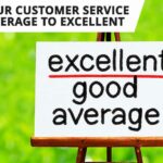 Average, Good and Excellent words symbolizing improvement and success
