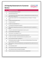 Empathy Statements for Customer Service Download