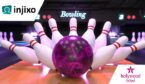 Bowling ball hitting bowling pins