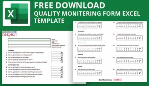 Free excel quality monitoring form featured image