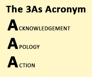 A picture of a chart with replacements for the phrase "sorry for the inconvenience"