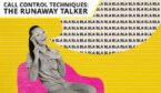 Person talking on phone - runaway talker concept