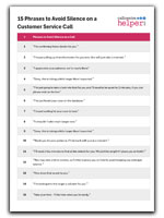 15 Phrases to Avoid Silence on a Customer Service Call free download image