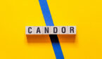 "Candor" written out in blocks