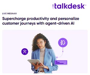 thumbnail advert promoting event Supercharge Productivity and Personalize Customer Journeys with Agent-Driven AI – Webinar