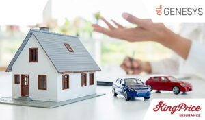 Car and House model with agent and customer discussing for contract to buy