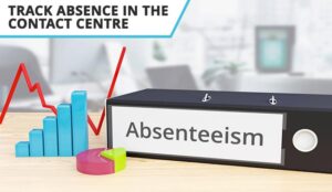 Tracking absence concept with absenteeism folder and graphs