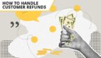 Refund concept with hand holding money