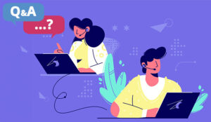 Call center assistants illustration